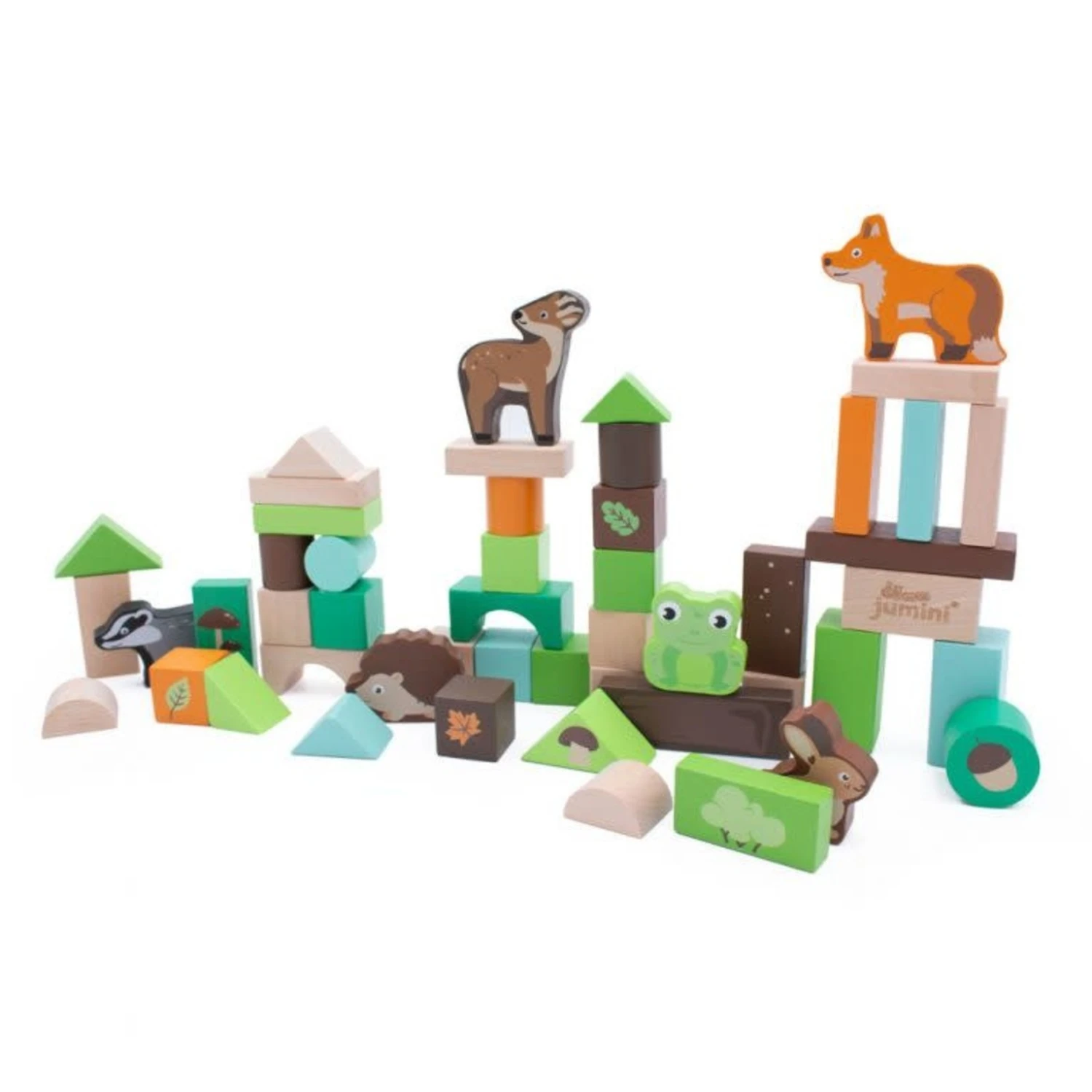 Woodland 50pcs Wooden Building Blocks 3 Woodland 50pcs Wooden Building Blocks