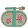 Peppa Pig - Bamboo Snack Box With Cutlery Set -Kid Toys Store peppa pig peppa pig bamboo snack box with cutlery