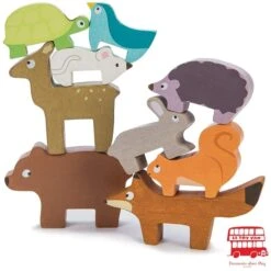 Forest Stacker Tower & Bag -Kid Toys Store petilou forest stacking animal tower bag 2