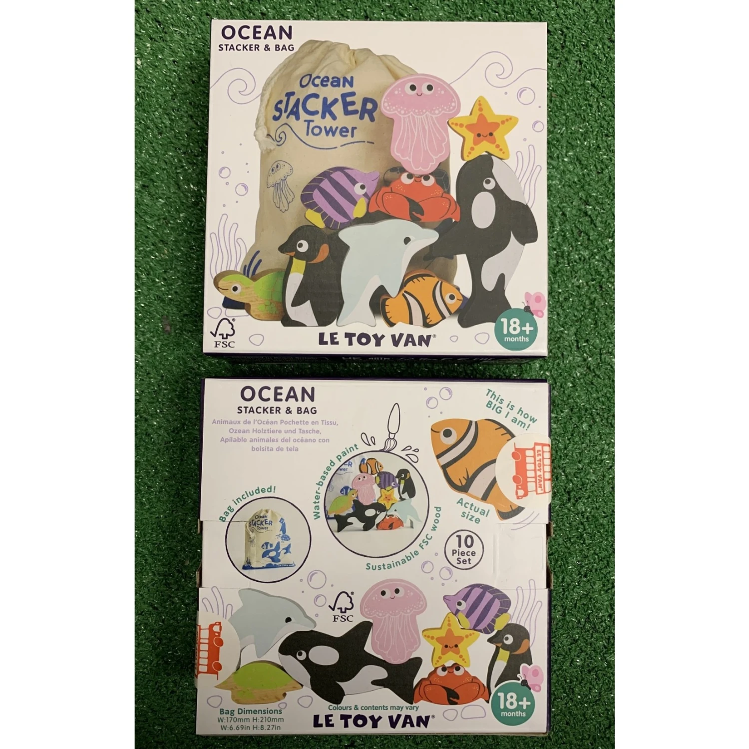 Ocean Stacking Animal Tower & Bag 3 Ocean Stacking Animal Tower & Bag